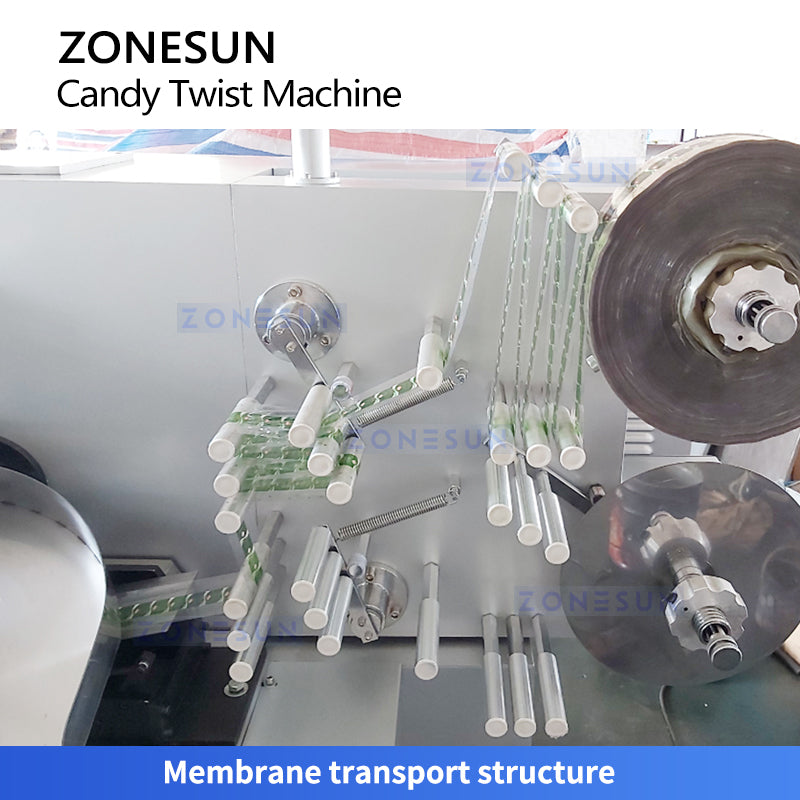 Zonesun ZS-TCM2 Double Twist Candy Wrapping Machine Film Feeding