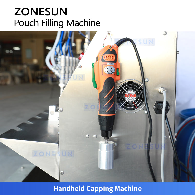 ZONESUN ZS-ASP6 Semi-Automatic 6-Head Pouch Filling Machine for Liquid and Semi-Liquid Products