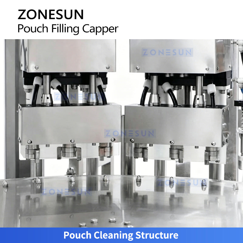 High Speed 120bpm: ZONESUN ZS-AFC12M Automatic Spout Pouch Filling Capping Machine for Juice & Sauce
