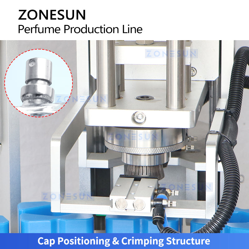 Pro Fragrance Tech: ZONESUN ZS-AFC42P Automatic Perfume Vacuum Filling & Pump Capping Monoblock Line
