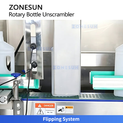 ZONESUN ZS-ULP18 Automatic Rotary PET/HDPE Plastic Bottle Unscrambler Machine