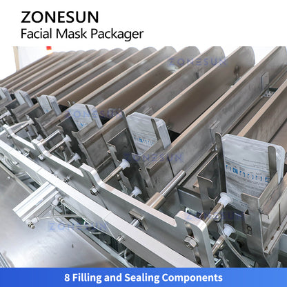 ZONESUN ZS-MS8TGF Automatic Facial Mask Packaging Machine for Essence Filling Sealing Cosmetic
