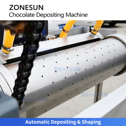High Precision: ZONESUN ZS-DJ400 Automatic Servo Chocolate Chip & Drop Depositing Machine