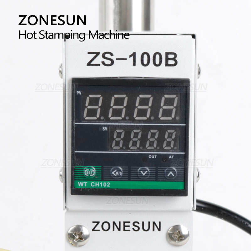 ZONESUN ZS-100B Manual Hot Foil Stamping Machine for Leather, Wood & Pencils