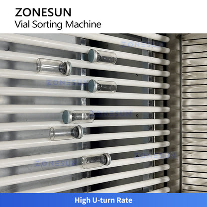 ZONESUN ZS-LP20 High-Speed Vial Sorting and Uprighting Machine for Pharma Lines