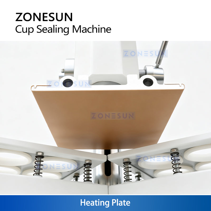 ZONESUN ZS-KCS5 Plastic Cup Heat Sealing Machine Manual Heat Sealer for Milk Tea, Coffee & Yogurt Packaging