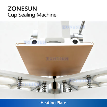 ZONESUN ZS-KCS5 Plastic Cup Heat Sealing Machine Manual Heat Sealer for Milk Tea, Coffee & Yogurt Packaging