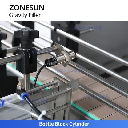 ZONESUN ZS-YT8T-8ZL 8-Head Gravity Filling Machine with Servo Diving Nozzles