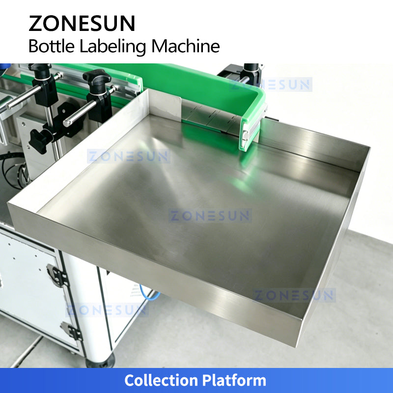 Dual-Labeling: ZONESUN ZS-TB822L2 Automatic Neck & Body Labeling Machine for Beer & Cosmetic Bottles