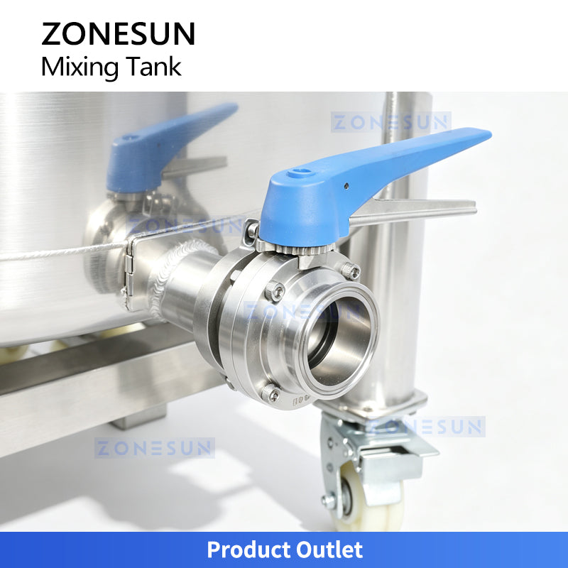 ZONESUN ZS-MB800L 800L SUS316 Stainless Steel Industrial Liquid Mixing Tank
