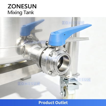 ZONESUN ZS-MB800L 800L SUS316 Stainless Steel Industrial Liquid Mixing Tank