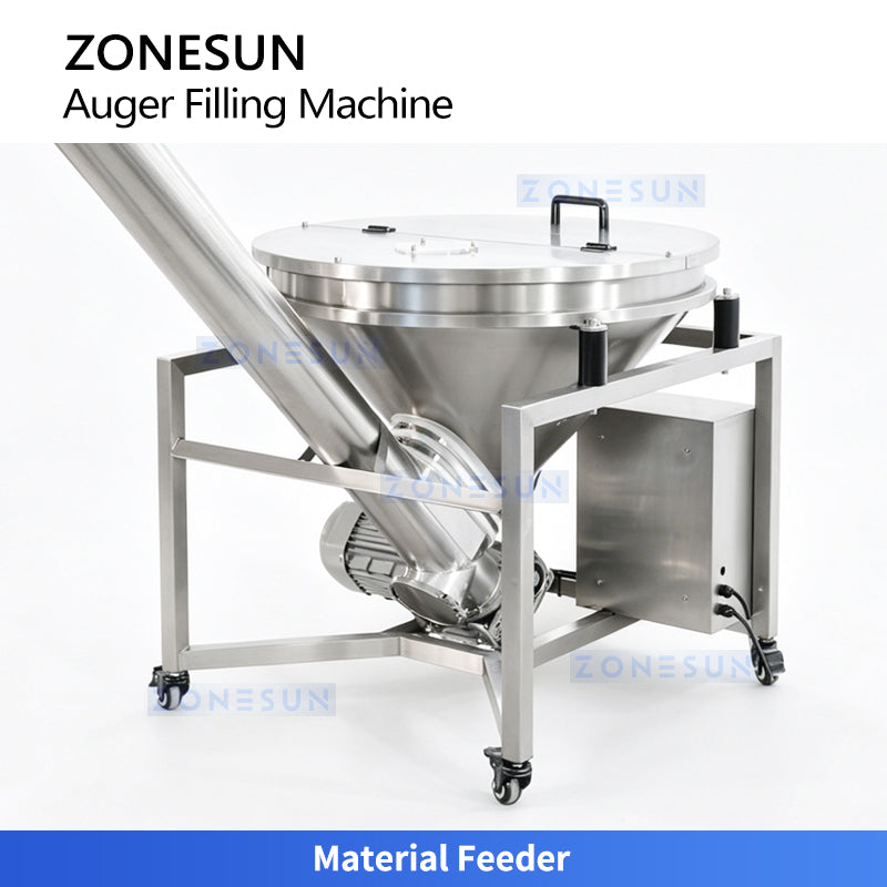 Double Speed:ZONESUN ZS-FM5D Automatic Dual Head Auger Protein & Spice Powder Bottle Filling Machine