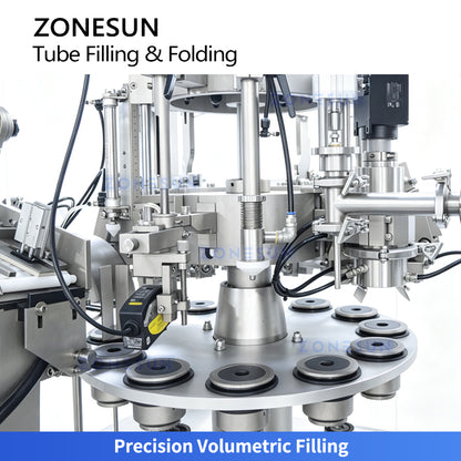 ZONESUN ZS-FS80A Automatic High Speed Aluminum Tube Filling Folding Sealing Machine