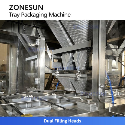 ZONESUN ZS-GWF7 Automatic Weighing, Filling, and Sealing Machine for Plastic Containers