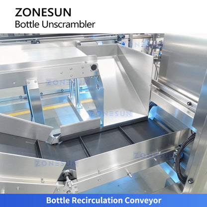 ZONESUN ZS-LP350 Automatic Robotic Bottle Unscrambler with Vision System for Irregular Bottles