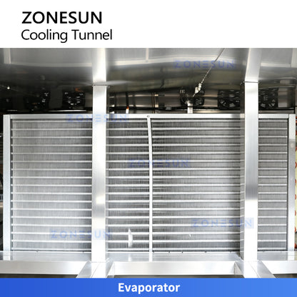 ZONESUN ZS-CT3 Industrial Cooling Tunnel with Reciprocating Conveyor
