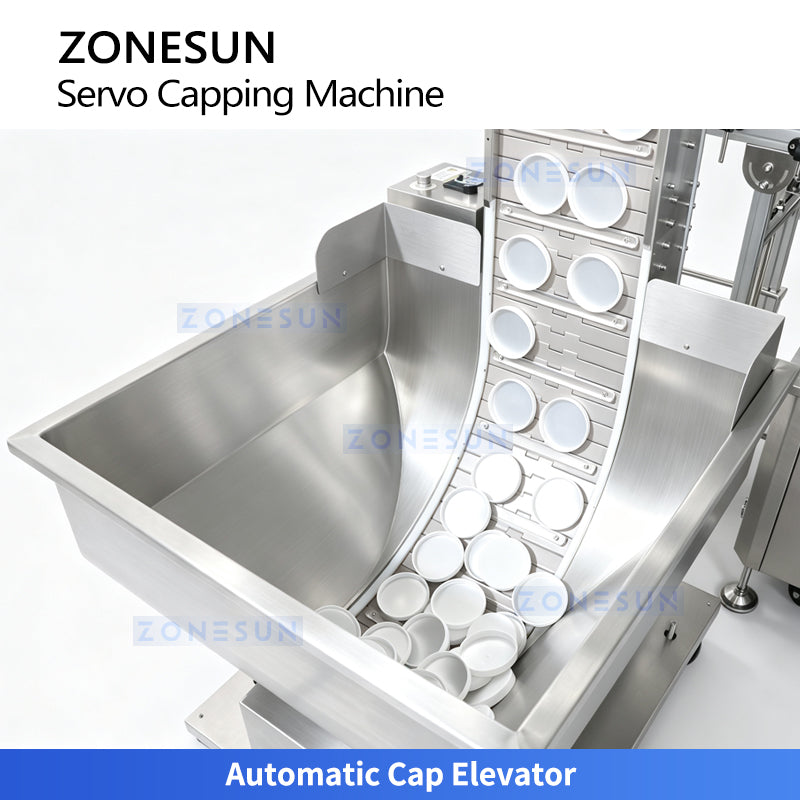 ZONESUN ZS-SVXG01 Automatic Servo Capping Machine for Bottles and Jars Packaging