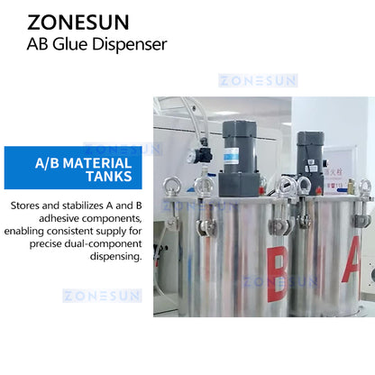ZONESUN ZS-AGD3 Automatic Dual-Component Adhesive Filling Machine for Epoxy, PU and Acrylic
