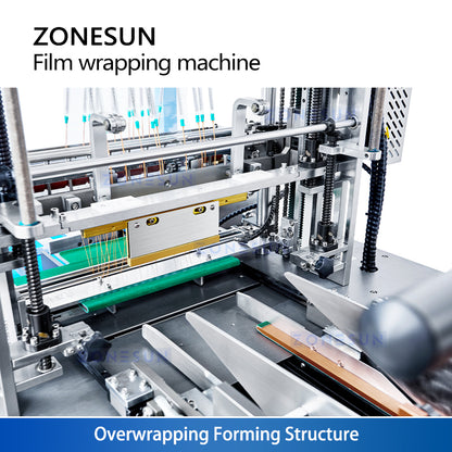 High Speed Wrap: ZONESUN ZS-MSFM730 Automatic Servo Perfume & Cosmetic Box Overwrapping Machine