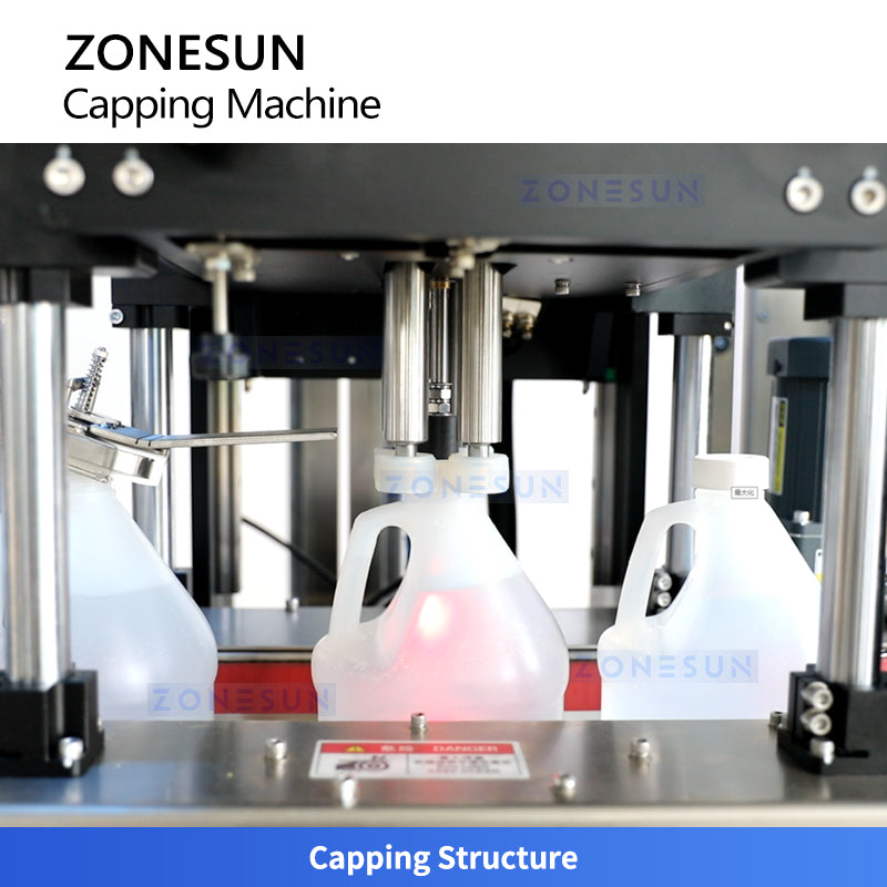ZONESUN ZS-XG441RSL Servo Automatic Capping Machine for Flat Screw and Sprayer Caps
