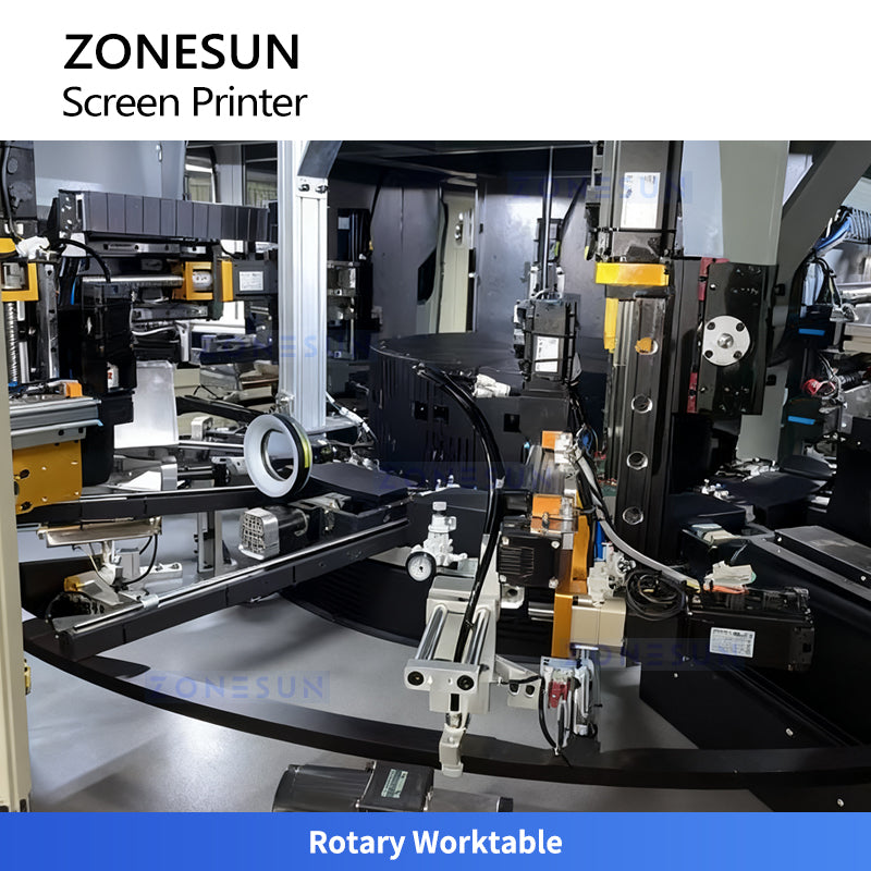 ZONESUN ZS-SWP4 Automatic Multicolor Screen Printing & Hot Stamping Machine for Bottles, Jars & Cups