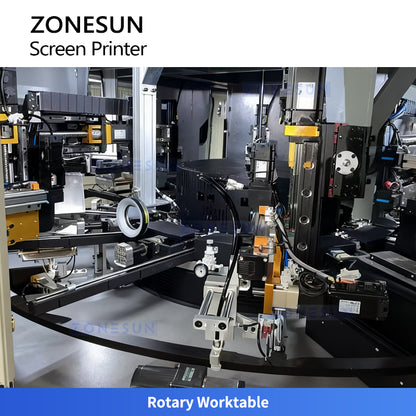 ZONESUN ZS-SWP4 Automatic Multicolor Screen Printing & Hot Stamping Machine for Bottles, Jars & Cups