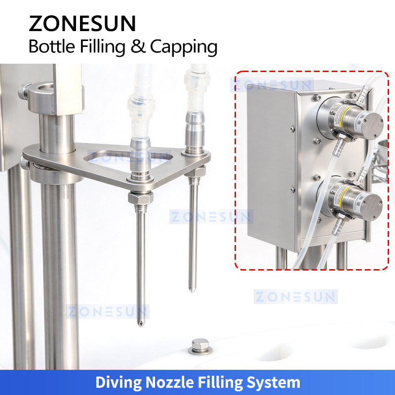 ZONESUN ZS-AFC55 Automatic High-Temperature Small Bottle Filling and Capping Machine