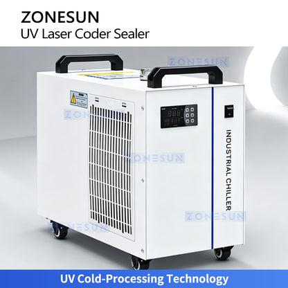 ZONESUN ZS-FR100LC Continuous Band Sealer with UV Laser Coding for Bag Packaging