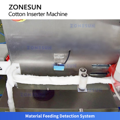 ZONESUN ZS-SED10 Automatic Cotton and Desiccant Inserting Machine for Bottle Packaging