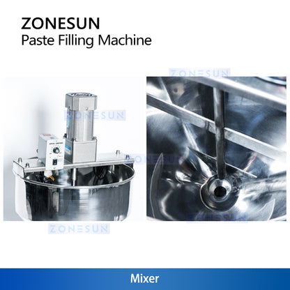 ZONESUN ZS-GTJ Pneumatic Paste Filling Machine for sauces, creams, gels