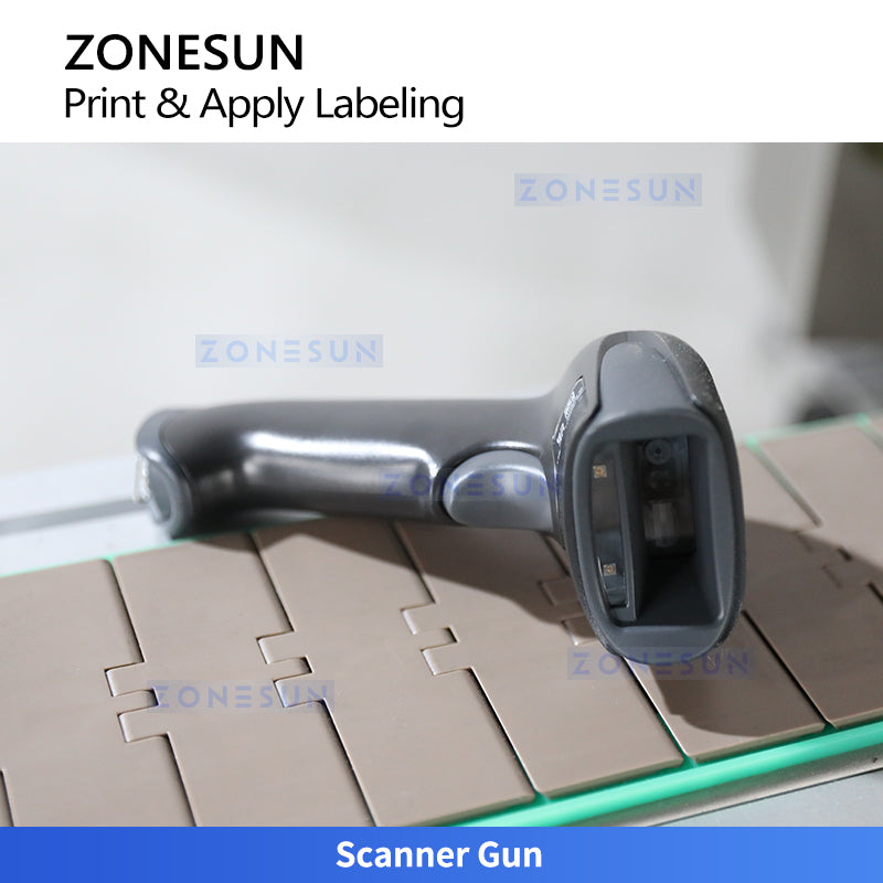 Variable Data: ZONESUN ZS-TB164PO Real-Time Print & Apply Labeling Machine for Round Bottles