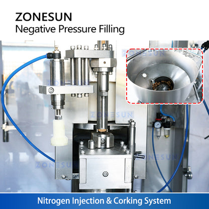 ZONESUN ZS-AFC883W Automatic Wine Packaging Machine for Bottle Rinsing，Filling and Corking