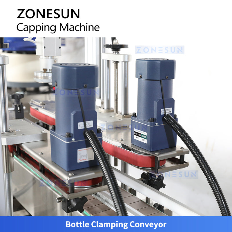 ZONESUN ZS-XG440H2 Servo Automatic Capping Machine for F Style Oil Bottles and Containers