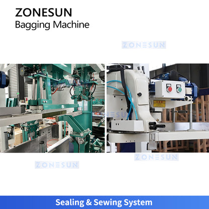 Full Automation: ZONESUN Z5-AG300 Automatic 50kg Bagging Machine for Fertilizer, Feed & Grain