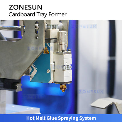 ZONESUN ZS-CSPM4T Automatic Cardboard Tray Forming Machine with Hot Melt Glue System