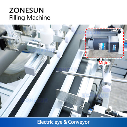 ZONESUN ZS-DTPP4W Peristaltic Pump Desktop Liquid Filling Machine for beverages,and milk, water,oils
