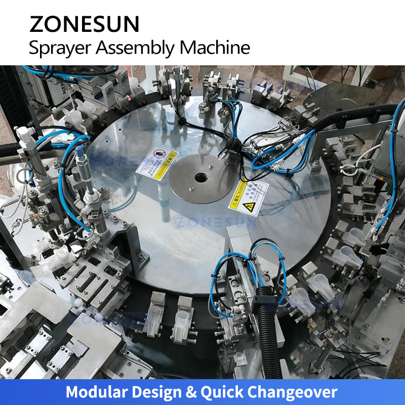 High Efficiency: ZONESUN ZS-WIM06 Fully Automatic Trigger Sprayer Pump Head Assembly Machine Line