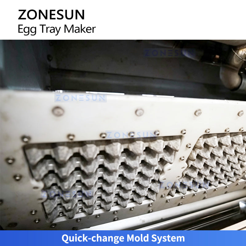 Eco Packaging: ZONESUN ZS-PT1000 Automatic Rotary Paper Pulp Egg & Fruit Tray Molding Machine
