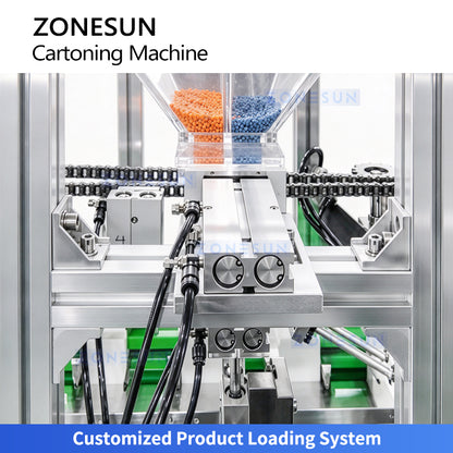 ZONESUN ZS-MSZH30L Automatic Top Load Cartoning Machine for Food Granules and Cosmetic Bottles