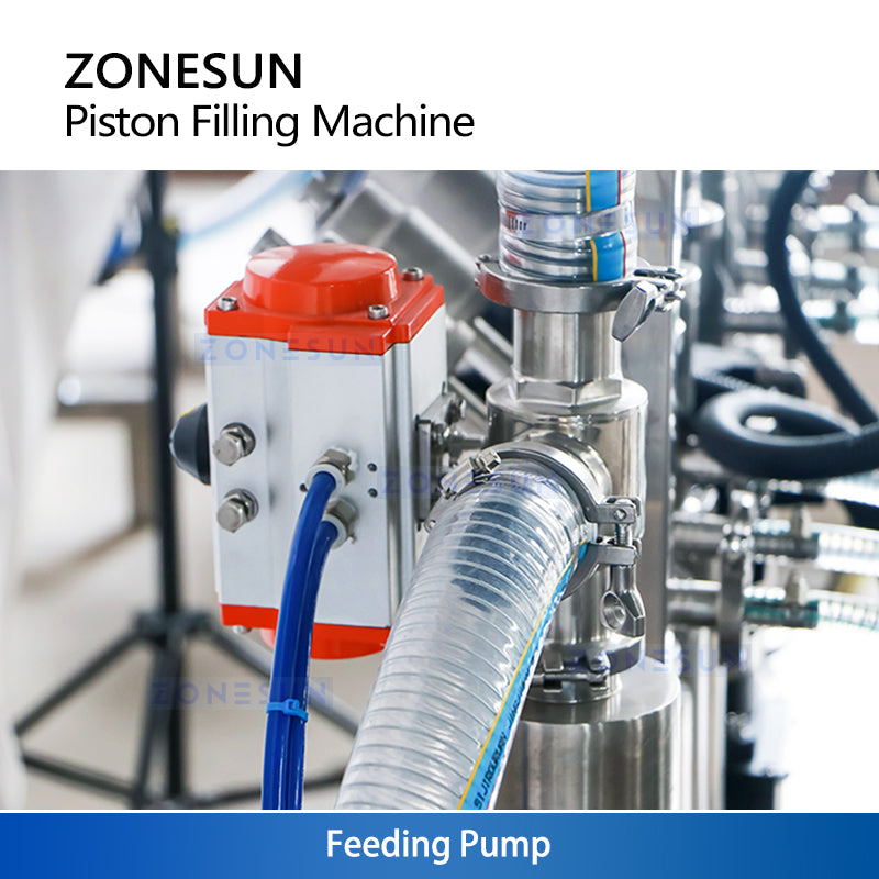 ZONESUN ZS-YT6T-6PX 6 Nozzles Servo Motor Paste Filling Machine With Feeding Pump