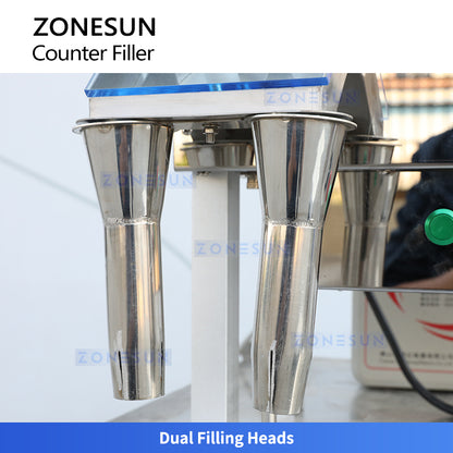 ZONESUN ZS-SL2: Automatic Dual-Head Counting & Filling Machine for Capsules, Pills, and Candy
