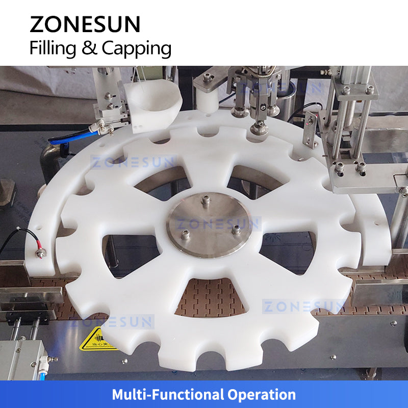 ZONESUN ZS-AFC46 Monoblock Automatic Perfume Body Mist Spray Bottle Filling Capping Machine | Servo Piston Pump | 30-40 BPM