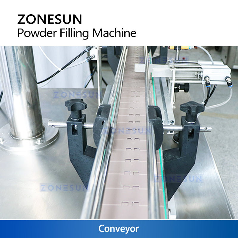 ZONESUN ZS-FM1A Powder Filling Machine with Mixing and Conveyor for Food, Coffee, and Milk Powder