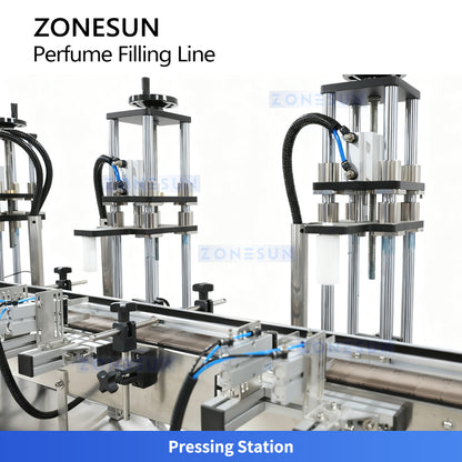 ZONESUN ZS-FAL180X11 Automatic Perfume Bottle Filling Crimping Line for Fragrance Production
