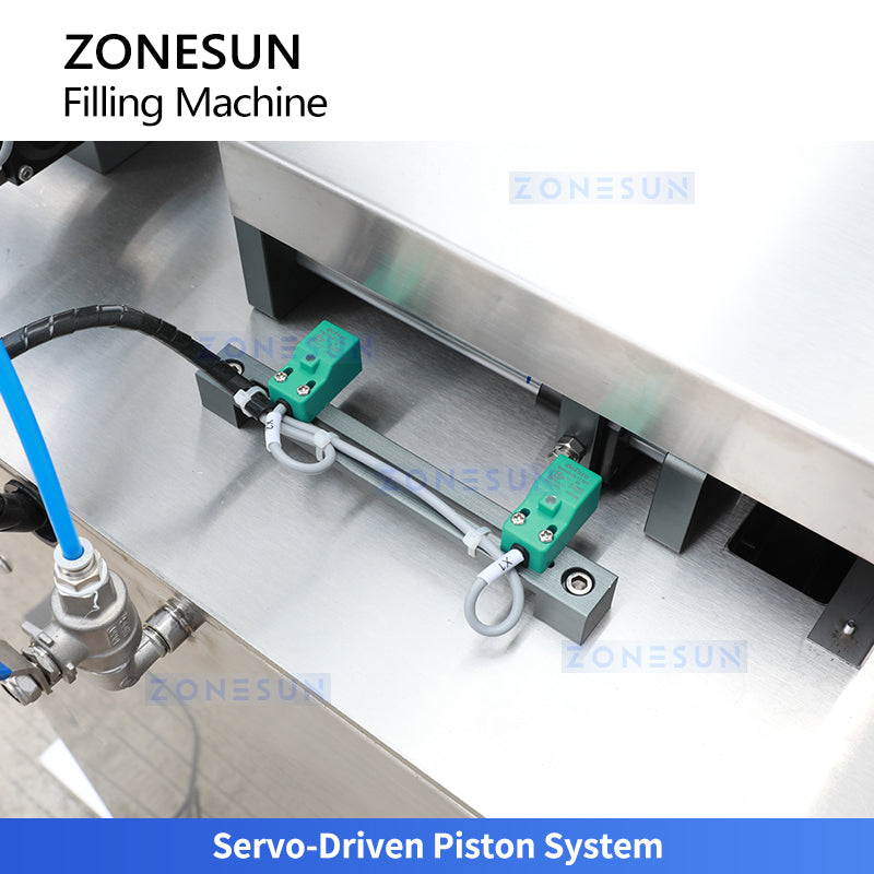 ZONESUN ZS-GTPP1M Semi Automatic Servo Piston Pressure Filling Machine Pressurized Hopper Paste Cosmetic Cream Lip Gloss Filler