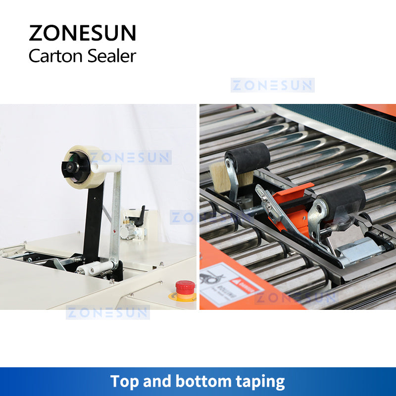 ZONESUN ZS-FKC5040X Automatic Carton Sealing Machine with Top and Bottom Sealing