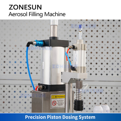 Efficient Production: ZONESUN ZS-QW500 Semi-Auto Aerosol & BOV Spray Can Filling Machine