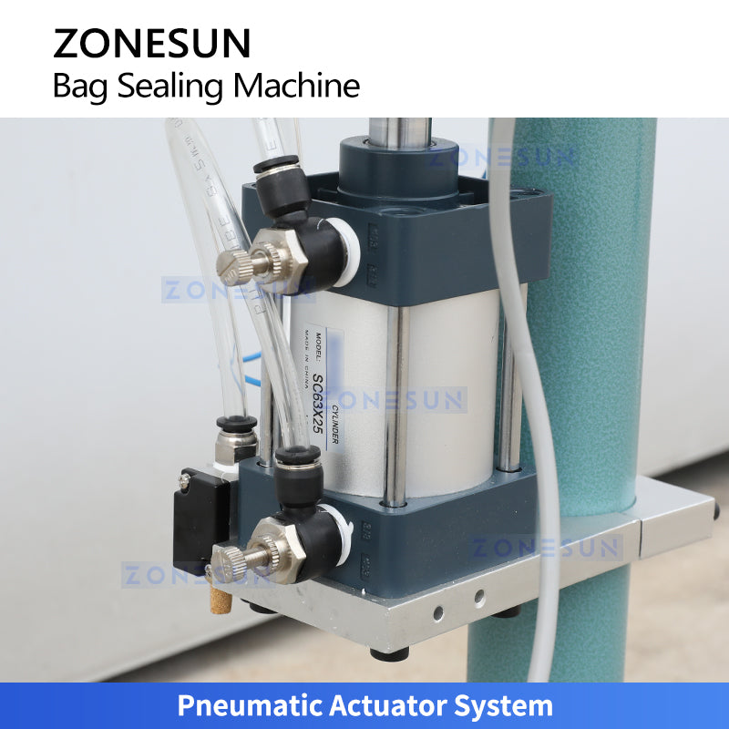 Heavy Duty Sealing: ZONESUN ZS-FK200 Pneumatic Constant Direct-Heat Foil & Composite Bag Sealer