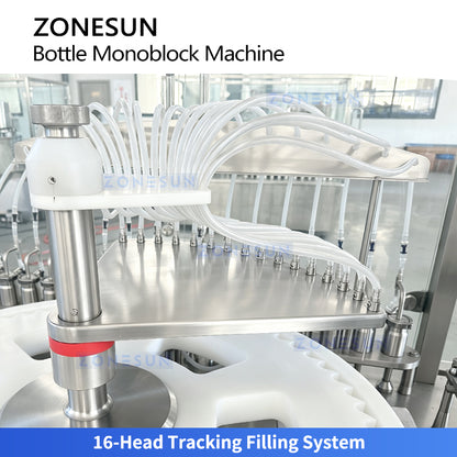 ZONESUN ZS-KGFX32 Automatic PP Bottle Air Washing Filling and Capping Monoblock Machine