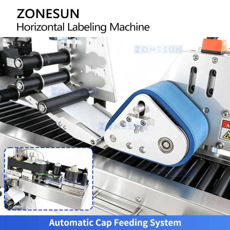 ZONESUN ZS-TB125D Automatic Horizontal Bottle Labeling Machine with Turnover and Coding System
